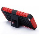 Wholesale iPhone 5 5S TPU+PC Dual  Hybrid Case with Stand (Black-Red)